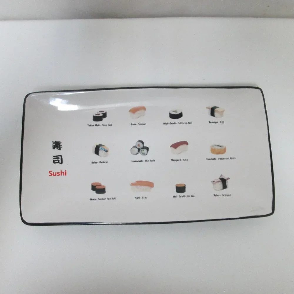 Elements Sushi platter tray plate Ceramic 11
